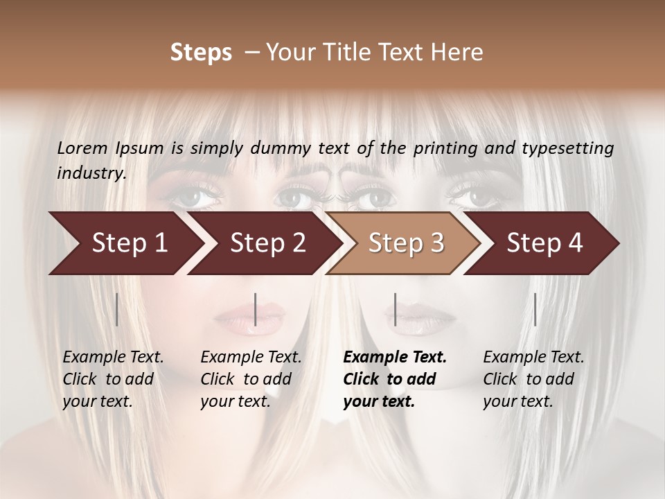 Beautiful Female Blonde Woman PowerPoint Template