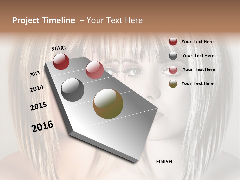 Beautiful Female Blonde Woman PowerPoint Template
