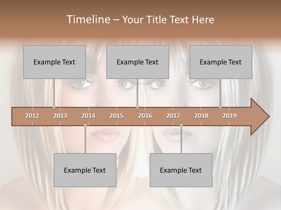 Beautiful Female Blonde Woman PowerPoint Template
