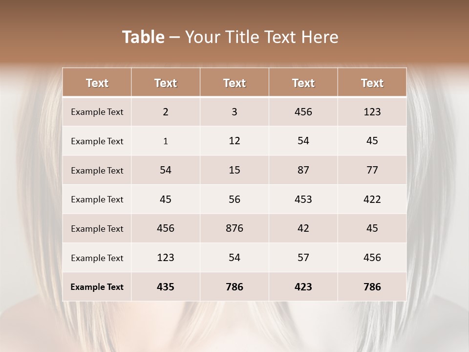 Beautiful Female Blonde Woman PowerPoint Template