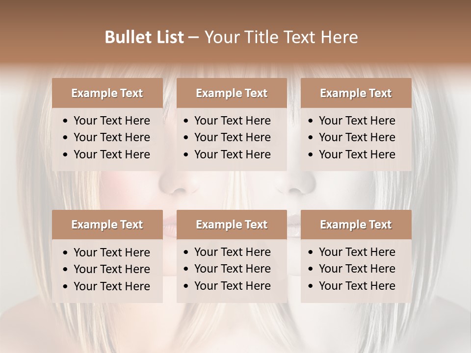 Beautiful Female Blonde Woman PowerPoint Template