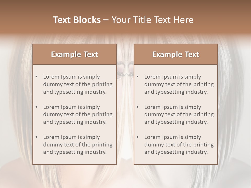 Beautiful Female Blonde Woman PowerPoint Template