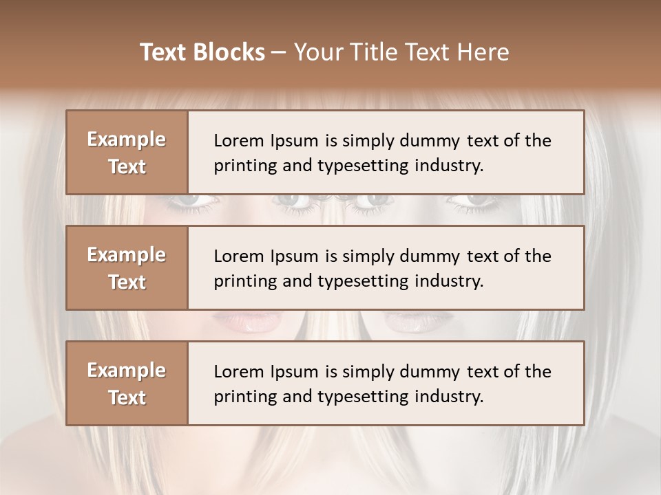 Beautiful Female Blonde Woman PowerPoint Template