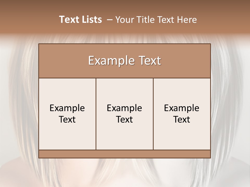 Beautiful Female Blonde Woman PowerPoint Template