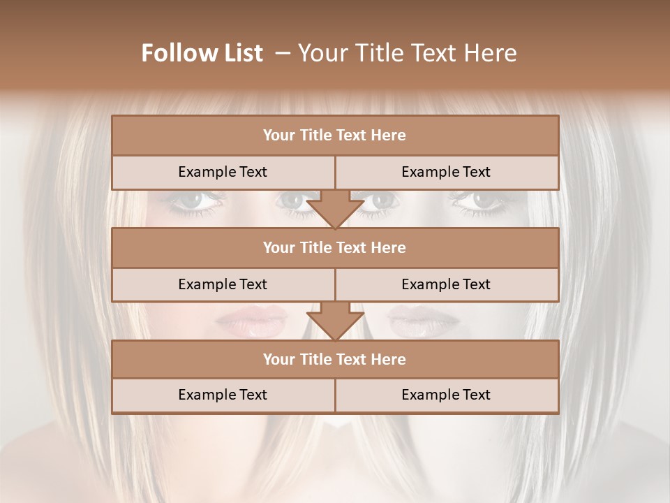 Beautiful Female Blonde Woman PowerPoint Template