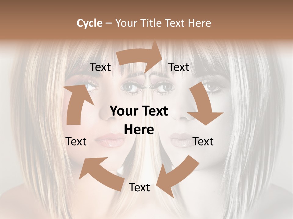 Beautiful Female Blonde Woman PowerPoint Template