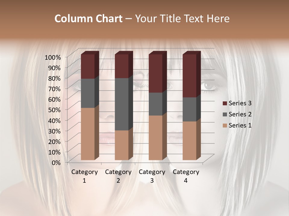 Beautiful Female Blonde Woman PowerPoint Template