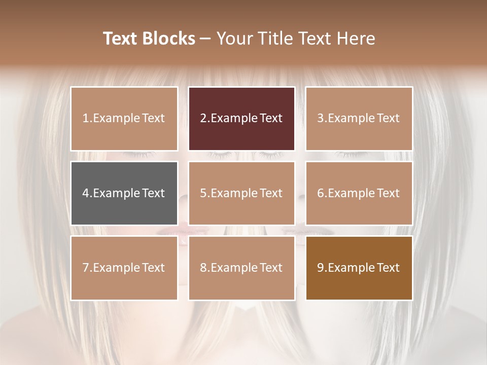 Beautiful Female Blonde Woman PowerPoint Template