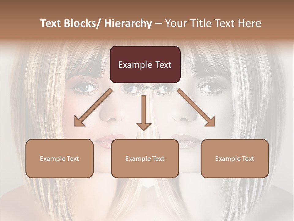 Beautiful Female Blonde Woman PowerPoint Template