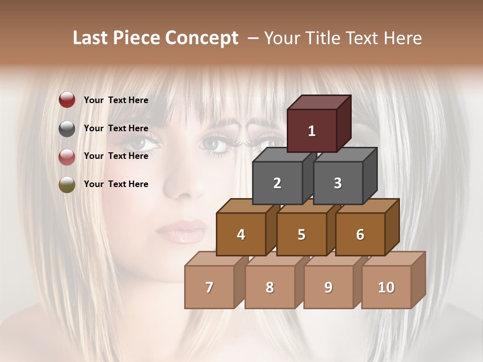 Beautiful Female Blonde Woman PowerPoint Template