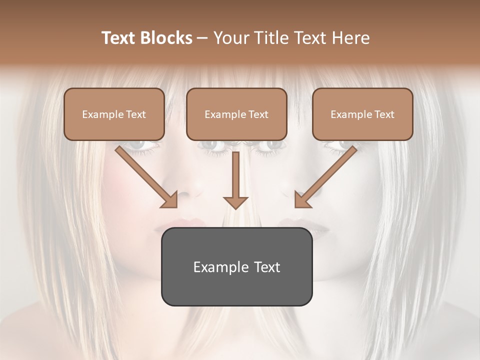 Beautiful Female Blonde Woman PowerPoint Template