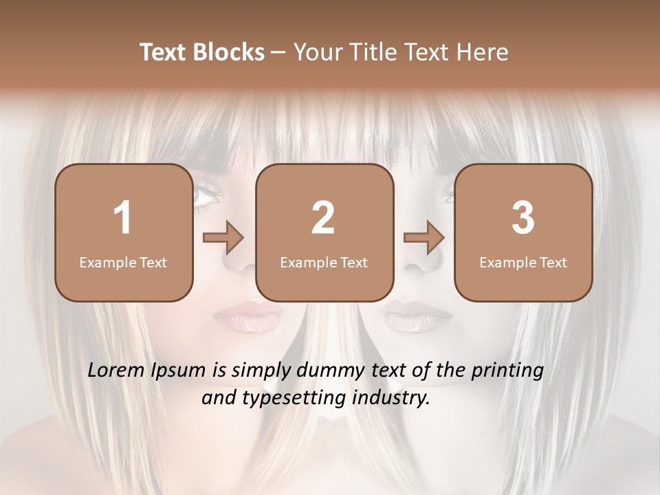 Beautiful Female Blonde Woman PowerPoint Template