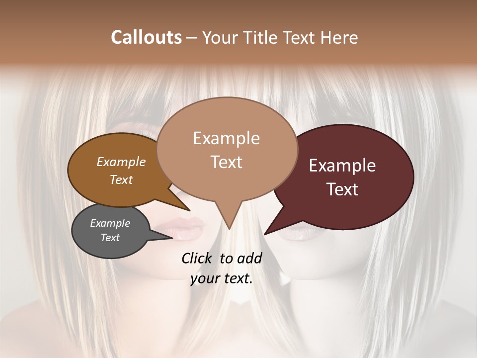 Beautiful Female Blonde Woman PowerPoint Template