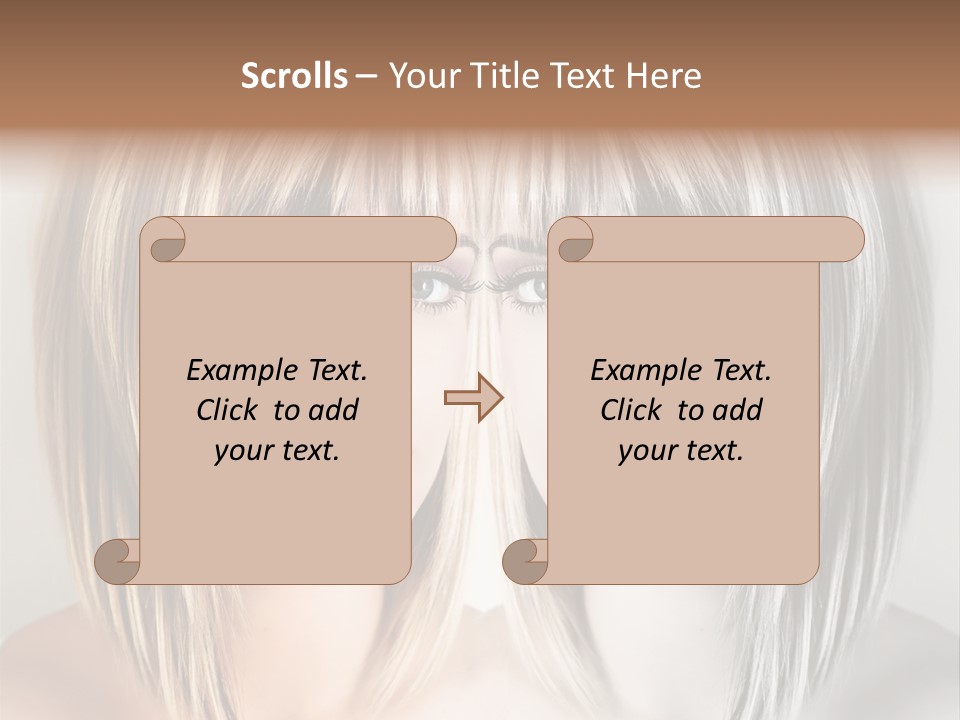 Beautiful Female Blonde Woman PowerPoint Template