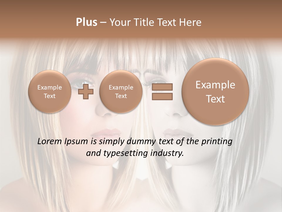Beautiful Female Blonde Woman PowerPoint Template