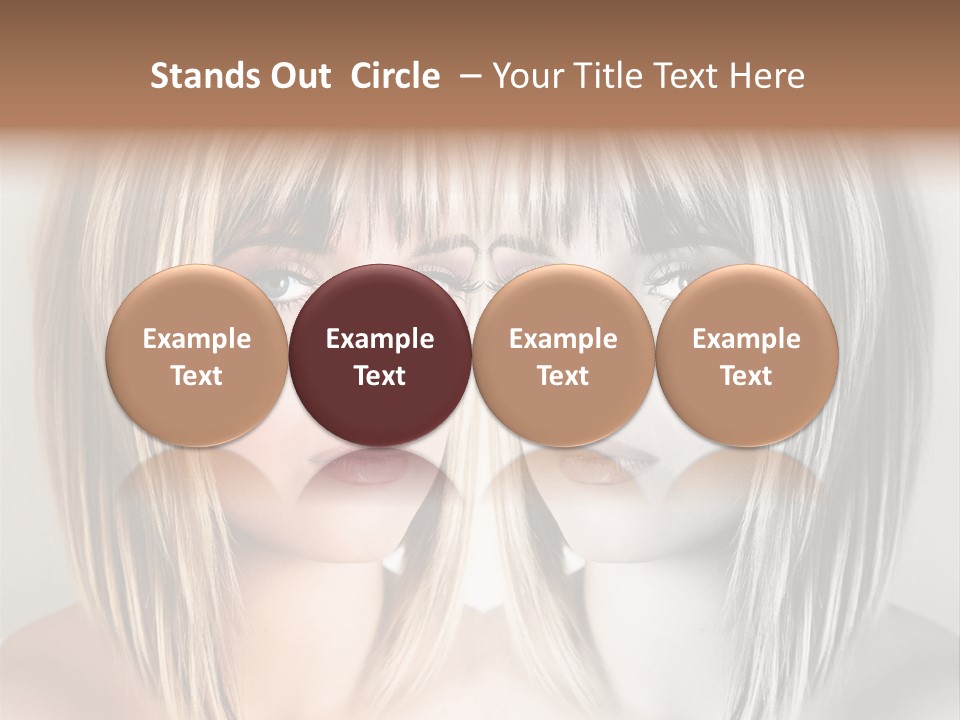 Beautiful Female Blonde Woman PowerPoint Template