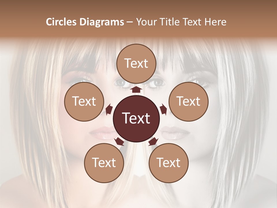 Beautiful Female Blonde Woman PowerPoint Template