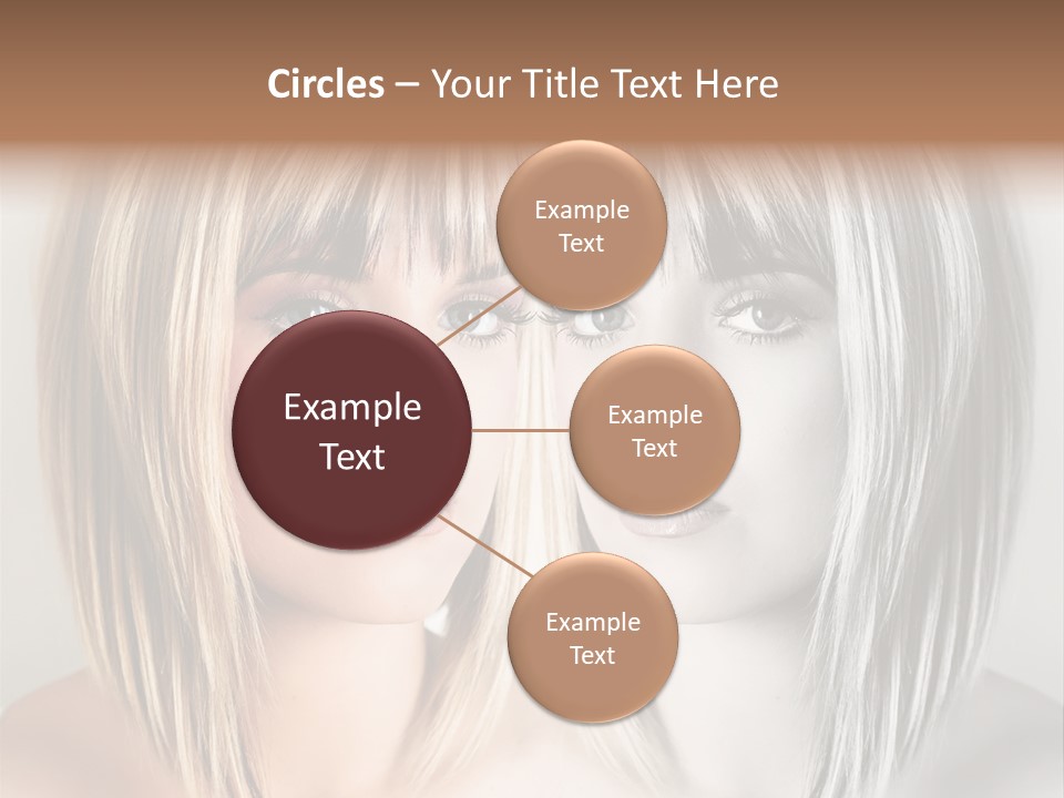 Beautiful Female Blonde Woman PowerPoint Template