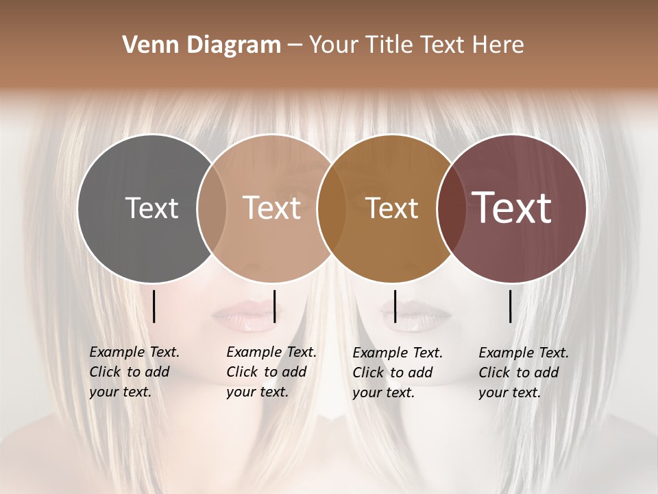 Beautiful Female Blonde Woman PowerPoint Template