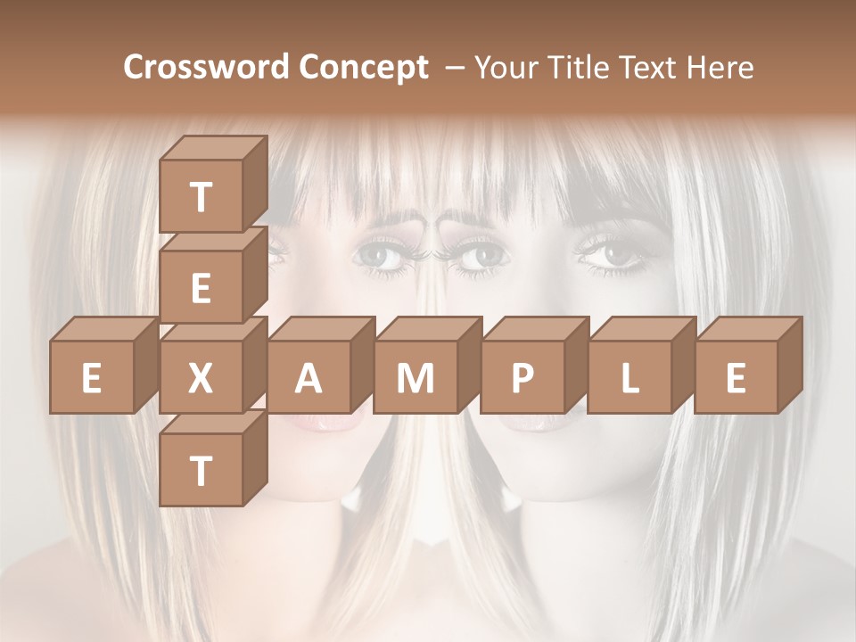 Beautiful Female Blonde Woman PowerPoint Template