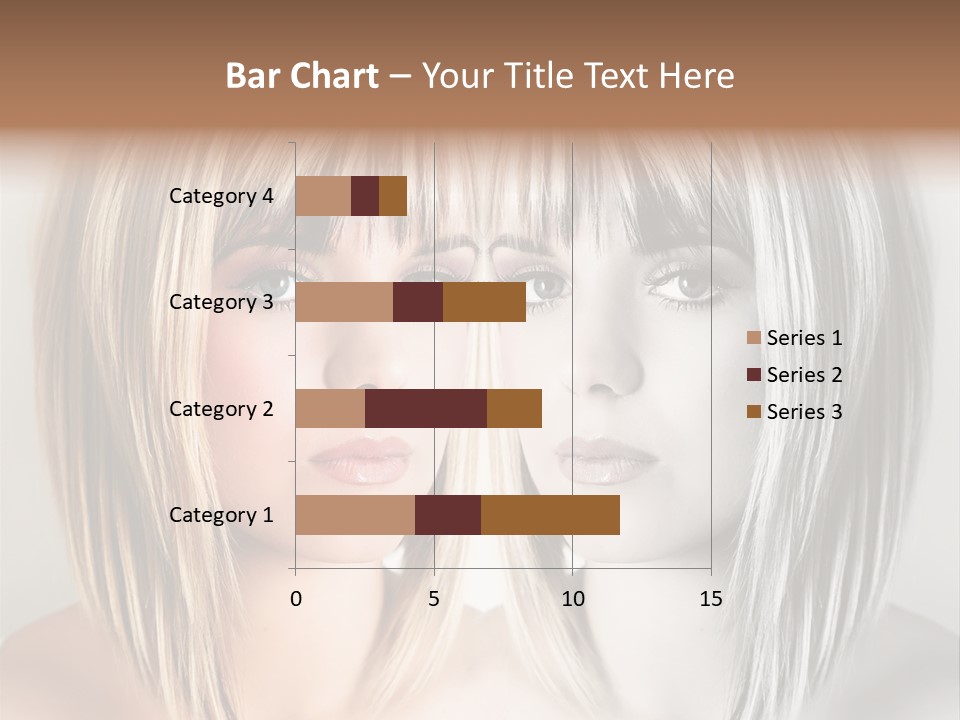 Beautiful Female Blonde Woman PowerPoint Template