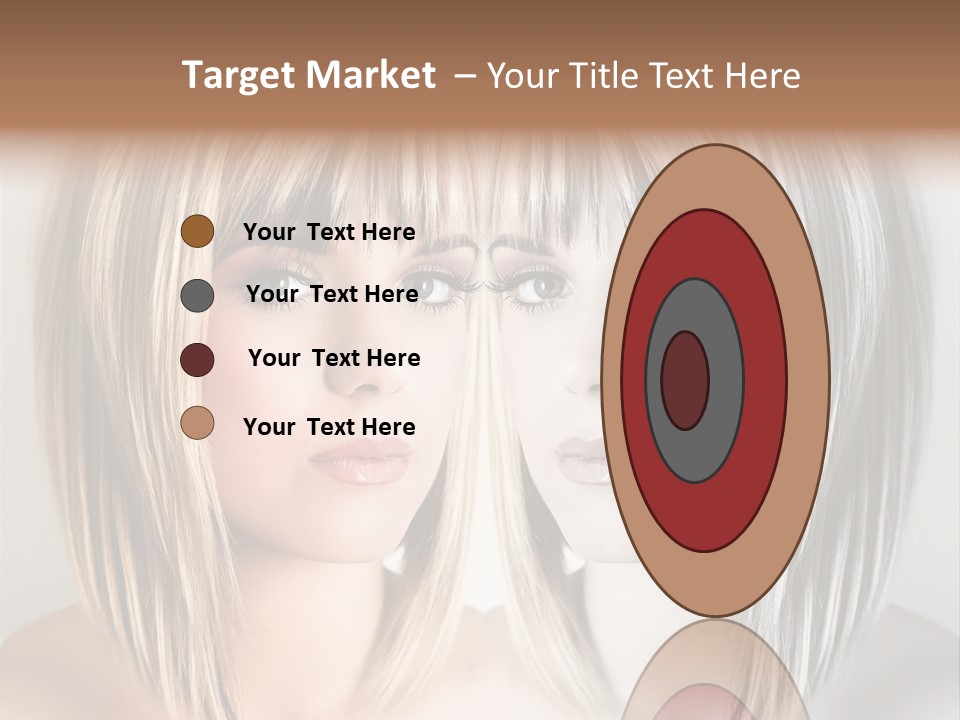 Beautiful Female Blonde Woman PowerPoint Template