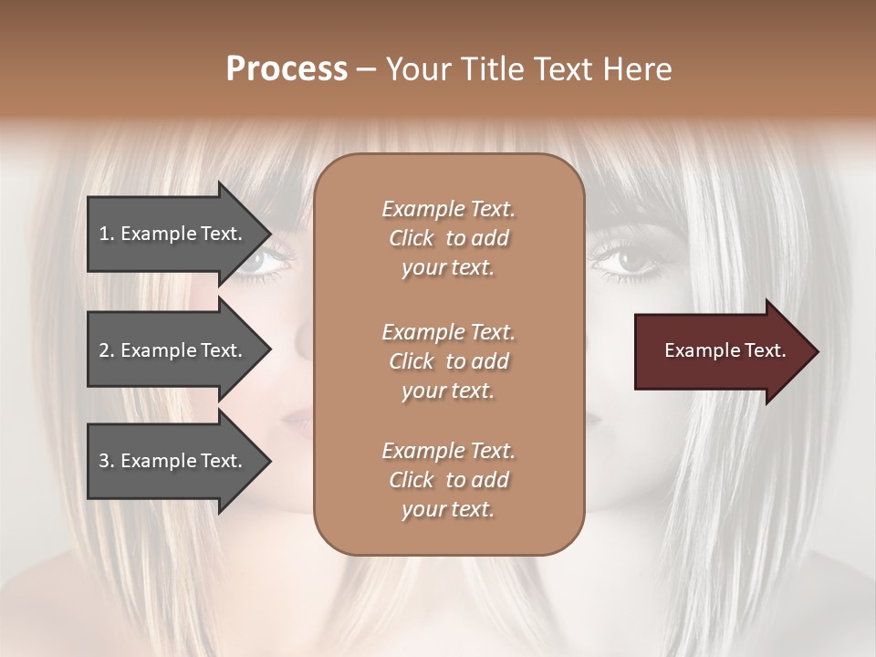 Beautiful Female Blonde Woman PowerPoint Template