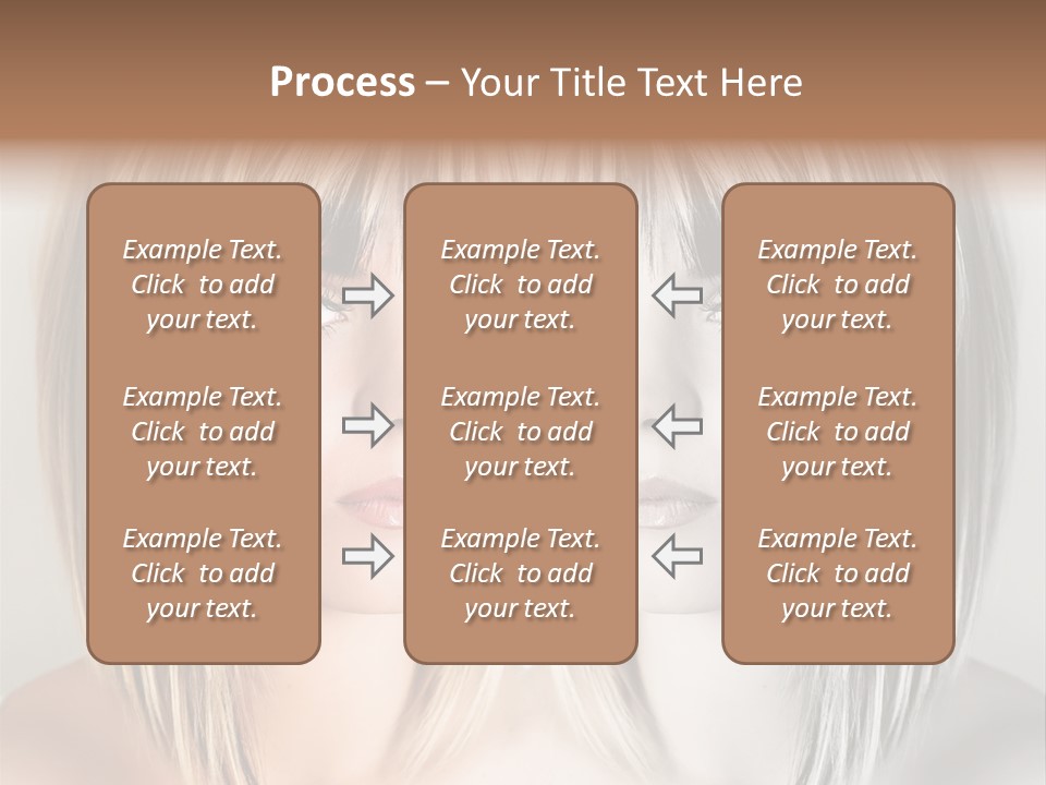 Beautiful Female Blonde Woman PowerPoint Template