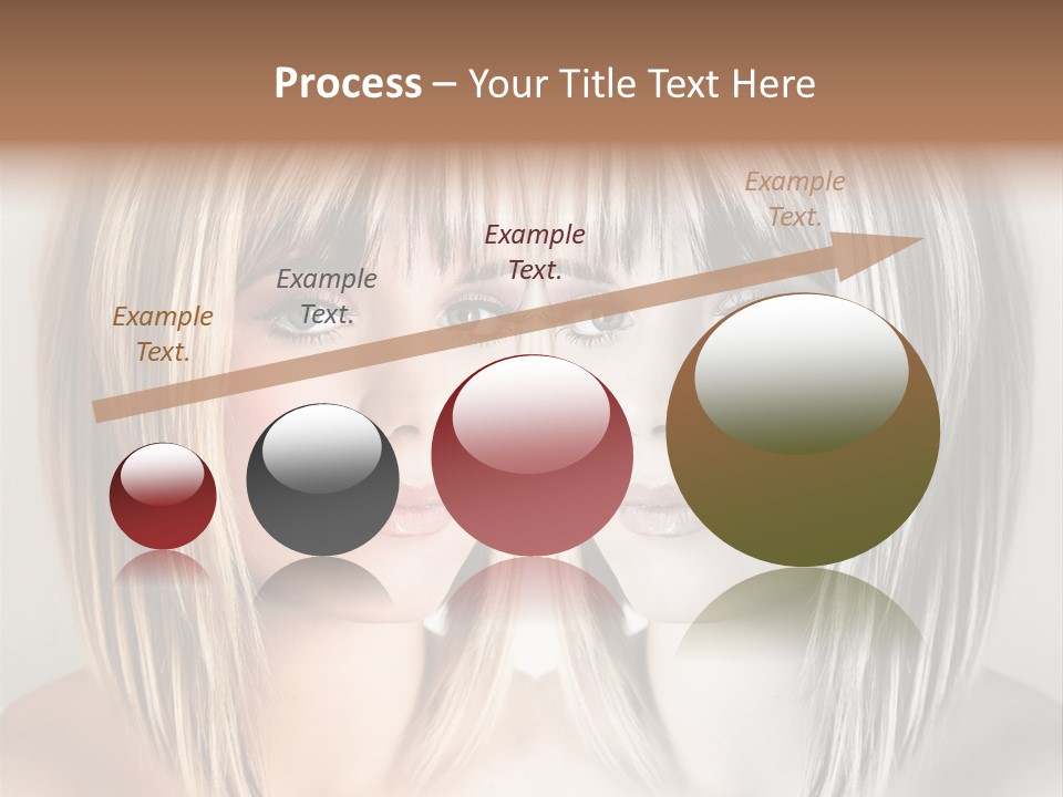 Beautiful Female Blonde Woman PowerPoint Template