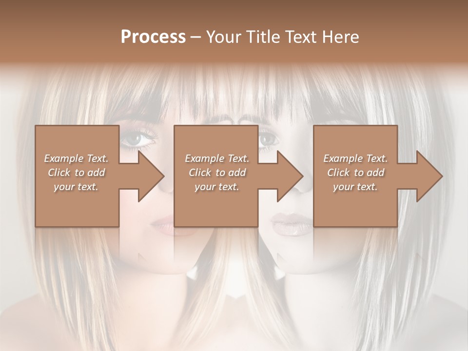 Beautiful Female Blonde Woman PowerPoint Template