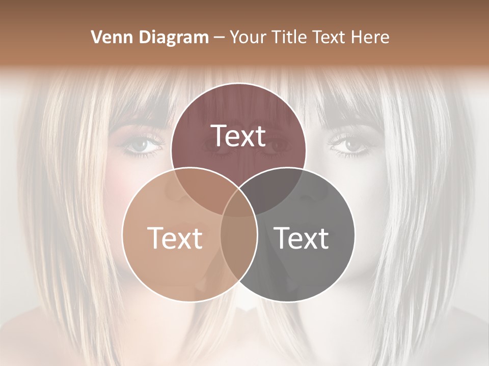 Beautiful Female Blonde Woman PowerPoint Template