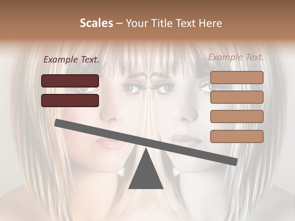 Beautiful Female Blonde Woman PowerPoint Template