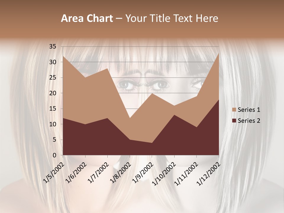 Beautiful Female Blonde Woman PowerPoint Template