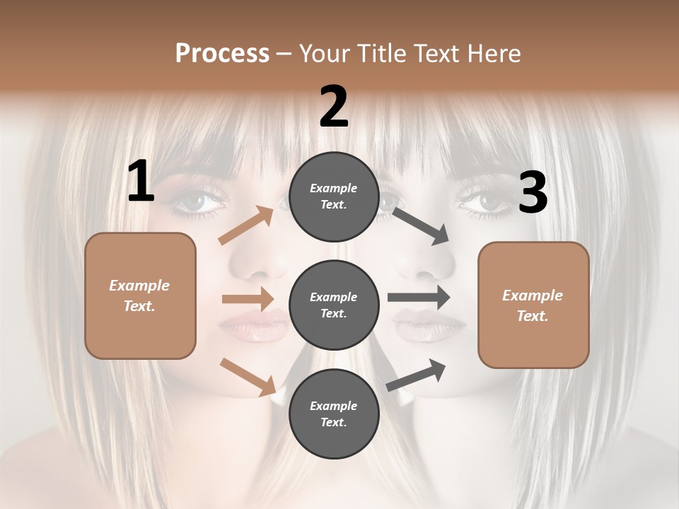 Beautiful Female Blonde Woman PowerPoint Template