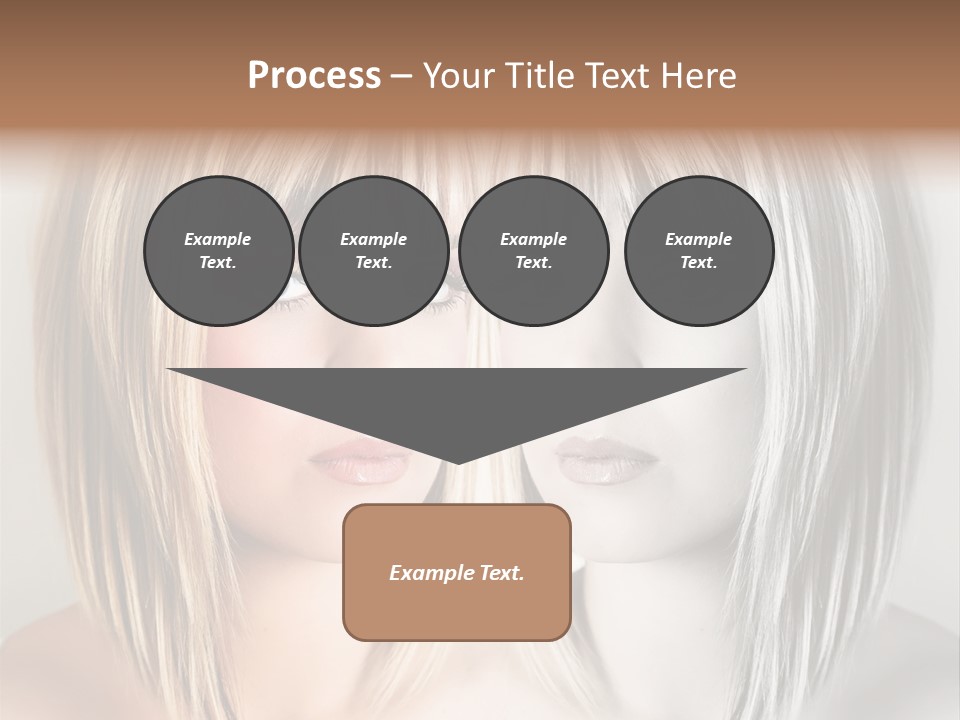 Beautiful Female Blonde Woman PowerPoint Template