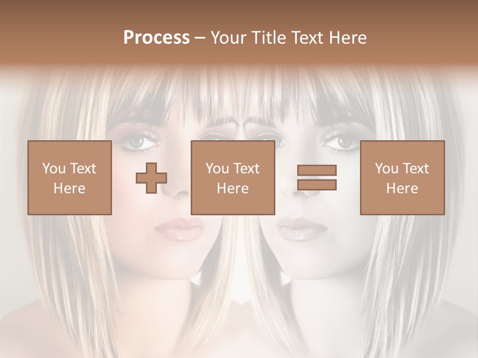 Beautiful Female Blonde Woman PowerPoint Template
