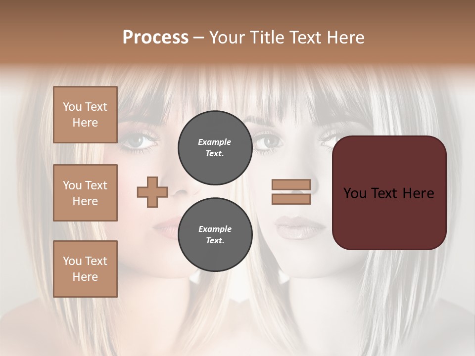 Beautiful Female Blonde Woman PowerPoint Template
