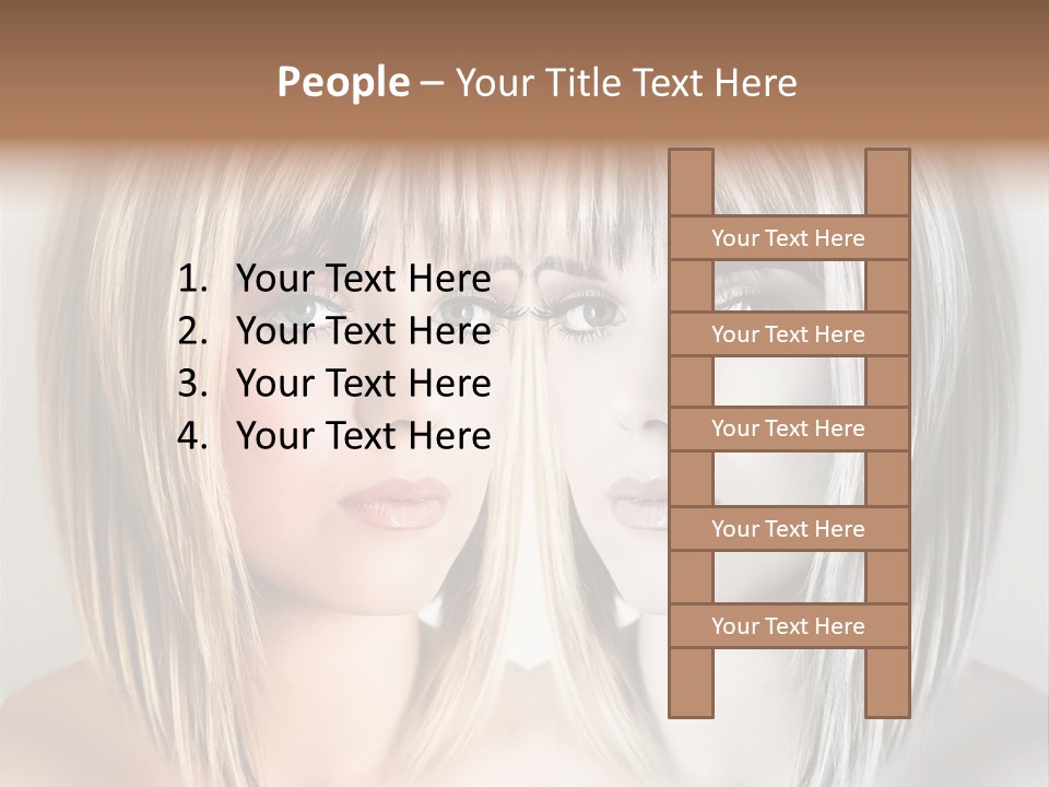 Beautiful Female Blonde Woman PowerPoint Template