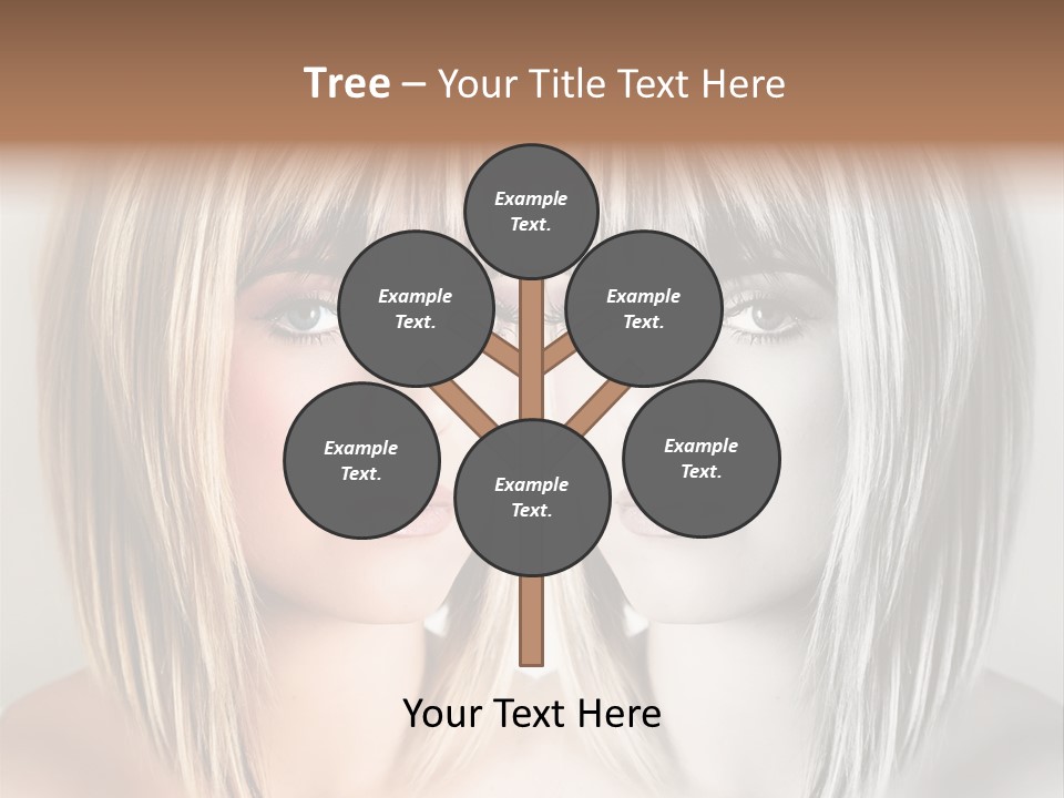 Beautiful Female Blonde Woman PowerPoint Template