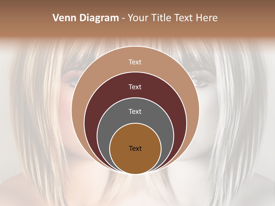 Beautiful Female Blonde Woman PowerPoint Template