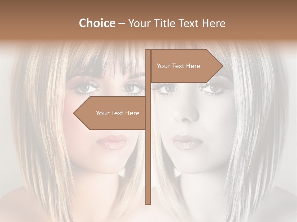 Beautiful Female Blonde Woman PowerPoint Template