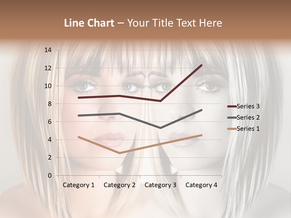 Beautiful Female Blonde Woman PowerPoint Template