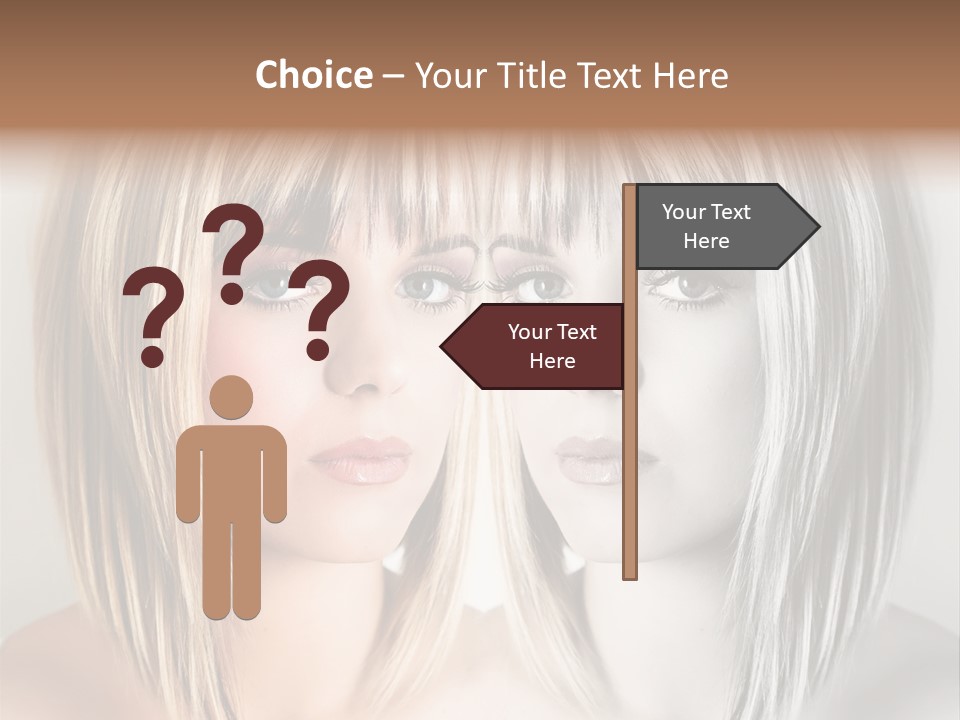 Beautiful Female Blonde Woman PowerPoint Template