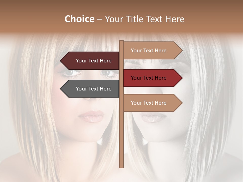 Beautiful Female Blonde Woman PowerPoint Template