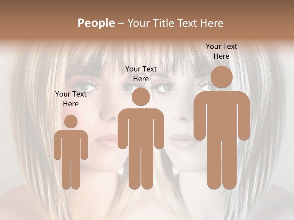 Beautiful Female Blonde Woman PowerPoint Template