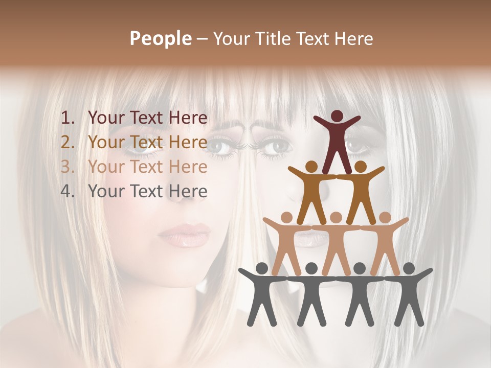 Beautiful Female Blonde Woman PowerPoint Template