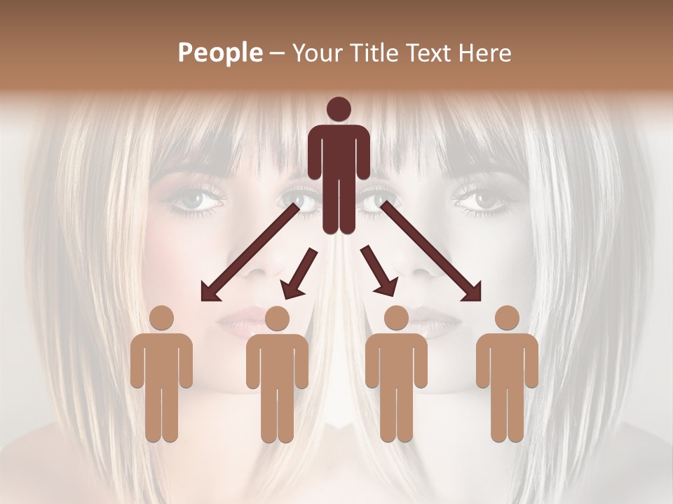 Beautiful Female Blonde Woman PowerPoint Template