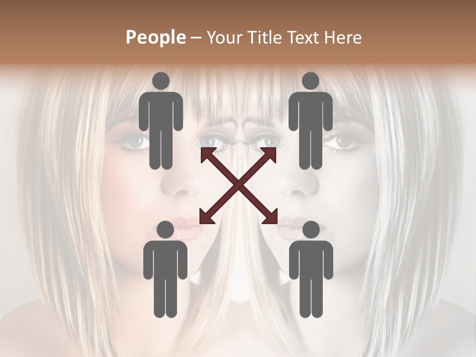 Beautiful Female Blonde Woman PowerPoint Template