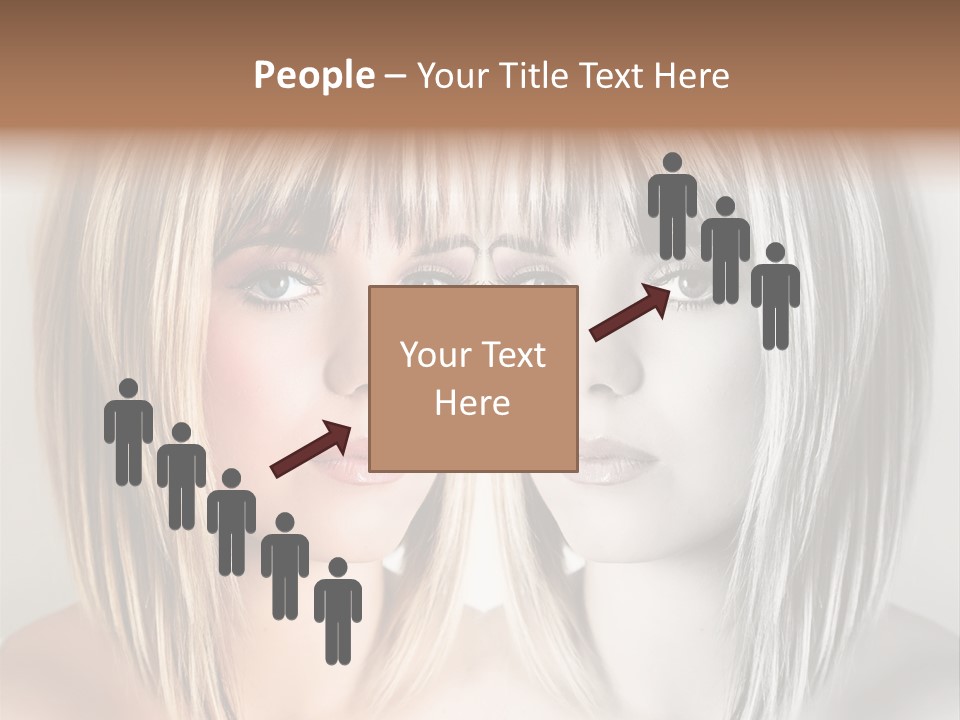 Beautiful Female Blonde Woman PowerPoint Template