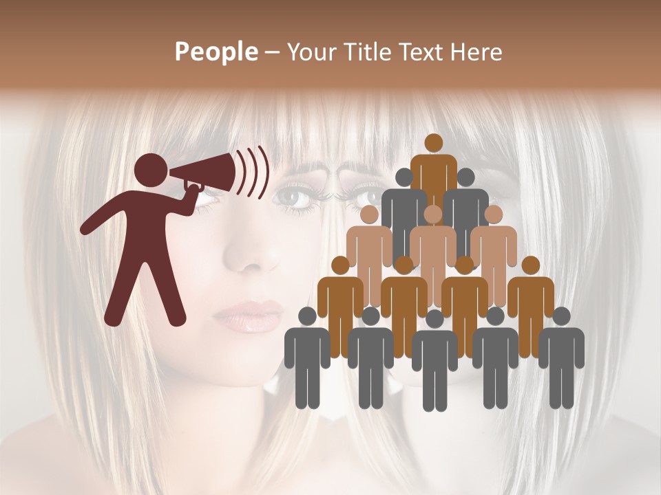 Beautiful Female Blonde Woman PowerPoint Template